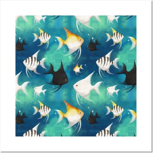 Angelfish Pattern Posters and Art